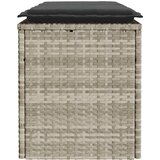  Vrtna klupa s jastukom svijetlo siva 110x40x44 cm poliratan | Eponuda.ba