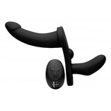 Strap U vibrirajući strap on Double Take, crni Cijene
