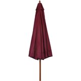  Zunanji senčnik z lesenim drogom 330 cm bordo, (20609991) | Shoptok.si