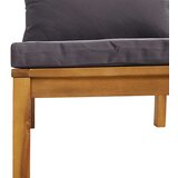 Modularna srednja sofa s tamnosivim jastucima bagremovo drvo | shoptok.hr