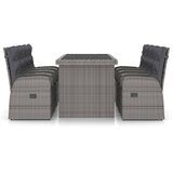 Poli 9-dijelni vrtni blagovaonski set od poliratana s jastucima sivi | shoptok.hr
