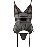 Cottelli - Sjajna prugasta prozirna majica (crna) - M | shoptok.hr