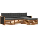  Set vanjskih sofa 4 pcs Prirodna i antracit Poliester | shoptok.hr