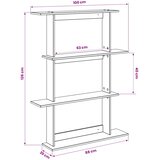  Stenska polica Siva Sonoma 100 x 20 x 126 cm Inženirski les, (5000307200) | Shoptok.si