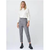 Salsa Jeans Grey Checkered Shortened Trousers - Ladies