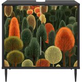  Kupaonski ormar ZAANDAM Crni hrast 60 x 40 x 61 cm | shoptok.hr