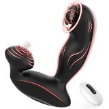 SuperLove 3in1 Rotating Bead Prostate Massager with Remote Black Cene