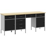  Radni ormar s ladicama 4 kom. Crna Inženjerska drva i čelik | shoptok.hr