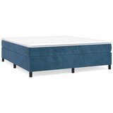 The Living Store Box spring postelja z vzmetnico temno modra 160x200 cm žamet - Box Spring Postelja, (21489022) | Shoptok.si