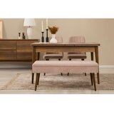Hanah home vina 02 0900 walnut stone (produživi trpezarijski sto, stolice i konzola (5 komada)) | ePonuda.com
