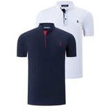 Dewberry DUO SET T8560 MEN'S T-SHIRT-WHITE-NAVY BLUE Cijene