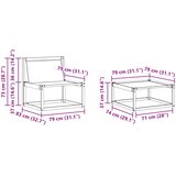 Set vanjskih sofa 5 kom. Prirodna i svjetlosiva | shoptok.hr