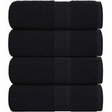 vidaXL Ručnici za pranje FROGN 4 kom. Crne 30x30 cm 360 g/m² - Crna 30 x 30 cm 4 | shoptok.hr