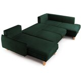 Bonami Selection Tamno zelena sklopiva/s prostorom za odlaganje kutna garnitura od samta (s desnim kutom/u obliku slova "U") Tori – | shoptok.hr