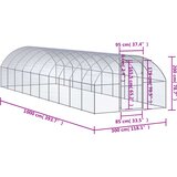 Vanjski kokošinjac 3 x 10 x 2 m od pocinčanog čelika | shoptok.hr