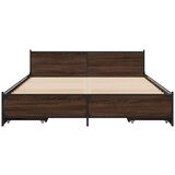  Posteljni okvir s predali rjavi hrast 120x200 cm inž. les | Shoptok.si