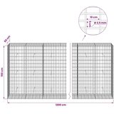  Gabion s žicom debljine 3 5 mm i mrežom 5x10 cm 1200x50x150 cm - 50 cm 150 cm 1200 cm | shoptok.hr