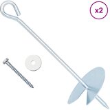  Zemaljska sidra 10 pcs Srebrna Ø10 x 30 cm Galvanizirani metal | shoptok.hr