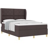 vidaXL Box Spring Postelja z Matracem Temno Rjava 140x190 cm Tkanina, (22052083) | Shoptok.si
