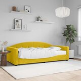  Dnevni krevet s madracem žuti 90 x 200 cm baršunasti | shoptok.hr