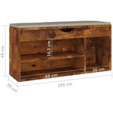 vidaXL Klupa za cipele s jastukom boja hrasta 104 x 30 x 49 cm iverica | shoptok.hr