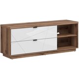 XORA nizka omarica barve hrasta, bela, visoki sijaj | Shoptok.si