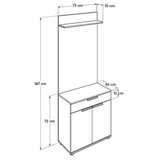 Hanah home Ormarić za cipele s prozorom Prt-521-Bb-1, 73x36x187 cm, Bijela | Eponuda.ba