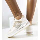 Gemre Beige sports shoes thick sole laced Aloisia | Shoptok.si