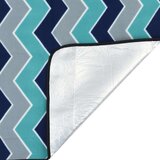  Deka za piknik sklopiva plava val200 x 150 cm baršunasta | shoptok.hr