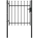 vidaXL Vrata za ogradu s ukrasnim kopljima 100 x 75 cm | shoptok.hr