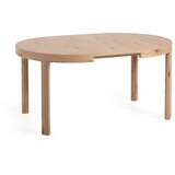 Kave Home Okrogla raztegljiva jedilna miza z dodatno ploščo v hrastovem dekorju ø 120 cm Colleen – | Shoptok.si