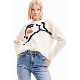Desigual Pulover 'TRAZO' crvena / crna / bijela | shoptok.hr