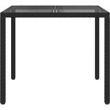  Stol za vrt Crna 90 x 90 x 75 cm poliratan | shoptok.hr