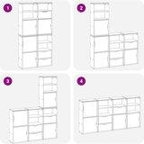  Bočni ormarići 4 kom ODDA 40x24x79 cm puno drvo bor | shoptok.hr