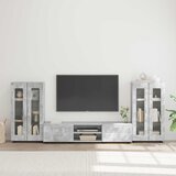  Set TV komoda FLORIN 3 kom. Betonski sivi Konstruirano drvo | shoptok.hr