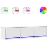 Maison Chic TV omarica - TV stojalo - Televizijska omarica z LED bela 165x34x40 cm inženirski les, (21699722) Cene