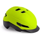 Met kolesarska čelada Grancorso, odsevna, safety, rumena, M