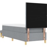 Box Spring Krevet s madracem i klupom svjetlosiv 80x200 cm tkanina | shoptok.hr