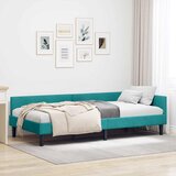 Kutni okvir kreveta s uzglavljem Tirkizna 90 cm x 190 cm Baršun | Eponuda.com