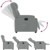 vidaXL Električni naslanjač svetlo sivo blago | Shoptok.si