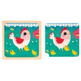 Janod otroški leseni puzzli henriette the chicken 9 kosov | Shoptok.si