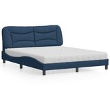 The Living Store Postelja z vzmetnico modra 160x200 cm blago - Postelja, (21660420) | Shoptok.si