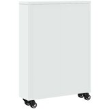 vidaXL Uska kolica za pohranu bijela 48x13x68 cm od konstruiranog drva | shoptok.hr
