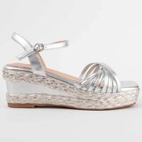 Leindia Espadrile 102969 Srebrna Cene