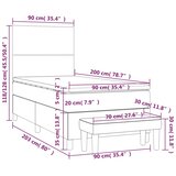 Krevet s oprugama i madracem crni 90 x 200 cm od umjetne kože | shoptok.hr