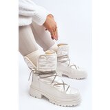 Boto Women's White Snow Boots with Decorative Lacing Rilana | shoptok.hr