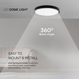  LED kupatilsko plafonsko svetlo LED/18W/230V IP44 6500K Ø 25 cm crna | Eponuda.com
