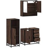 vidaXL 3-dijelni set kupaonskog namještaja boja smeđeg hrasta drveni | shoptok.hr