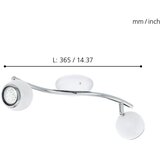 Eglo Bimeda spot/2, led, gu10, 2x3w, 2x240lm, bela/hrom (31002E) | Eponuda.com