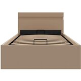  Hidraulični okvir za krevet LED boja cappuccina 100 x 200 cm | shoptok.hr
